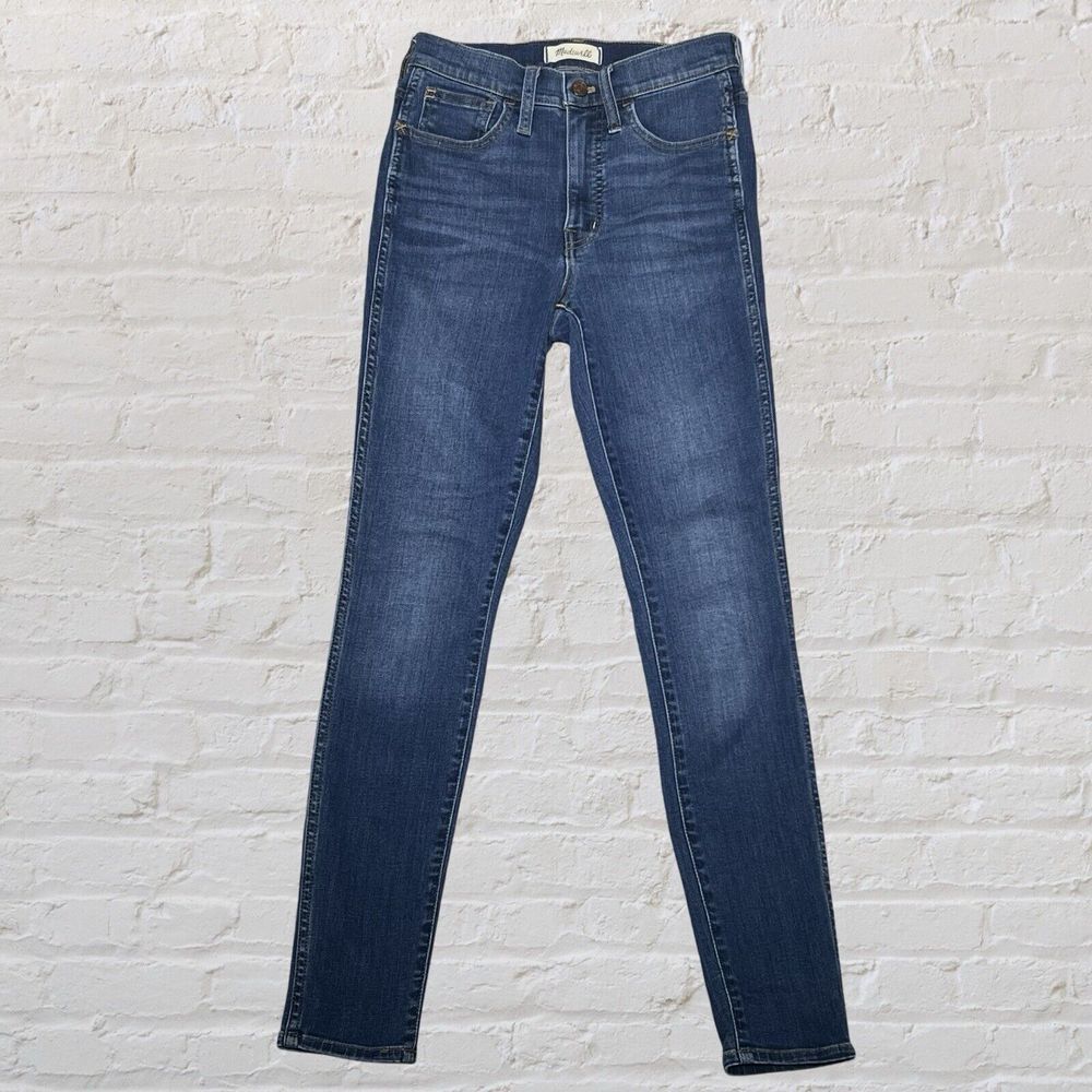 Madewell 10" High-Rise Roadtripper Skinny Jeans Women's 24x30 Dark Wash Stretch‎
